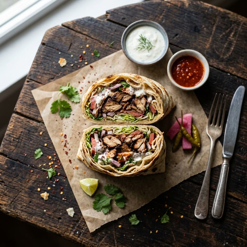Chicken Rumali Shawarma